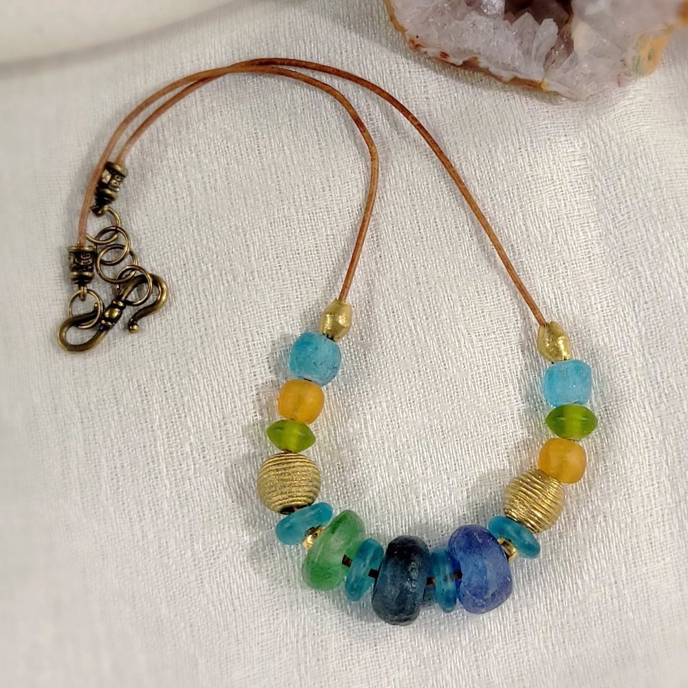 African Recycled Glass Necklace